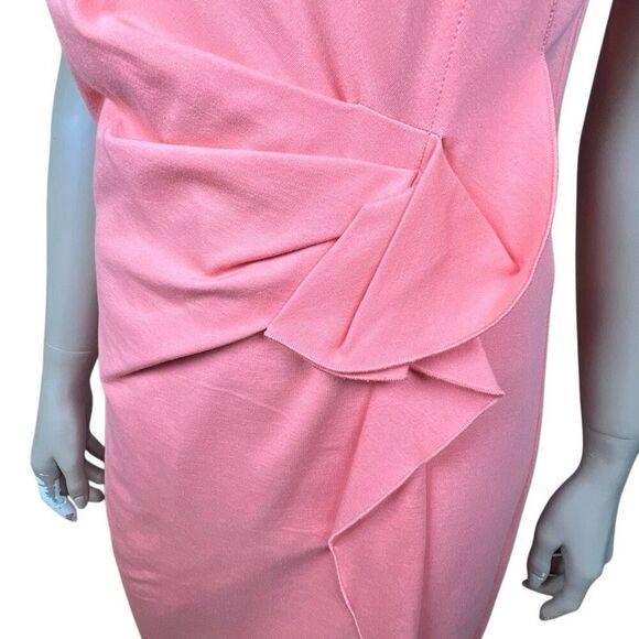 Kobi Halperin Quinn Dress Coral Rose Pink Sleeveless Draped Size 6 (044) - Picture 4 of 14